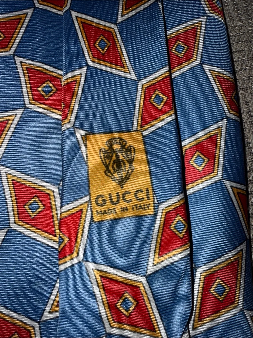 Gucci Blue 100% Silk Tie